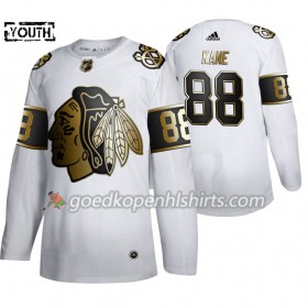 Chicago Blackhawks Patrick Kane 88 Adidas 2019-2020 Golden Edition Wit Authentic Shirt - Kinderen